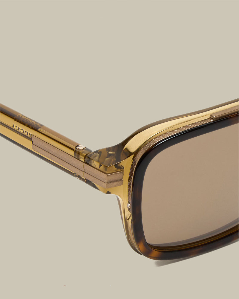 Transparent Havana Brown Acetate Sunglasses