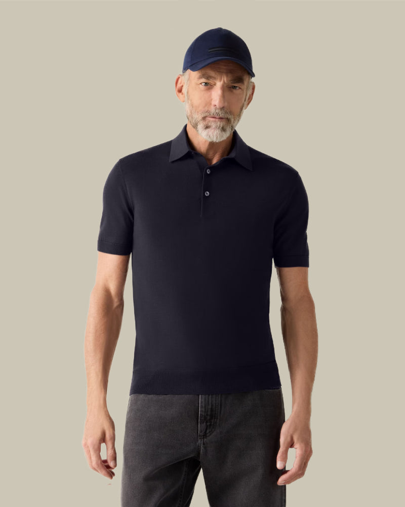 15milmil15 Navy Wool Polo