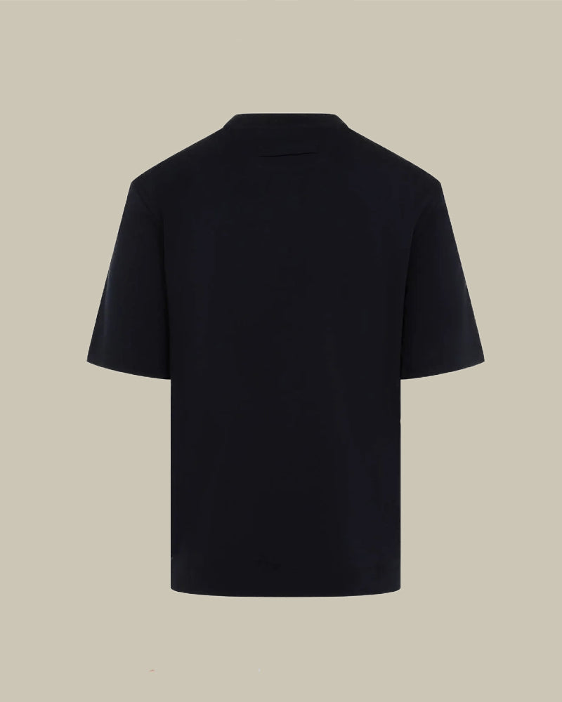 Black Cotton & Silk T Shirt