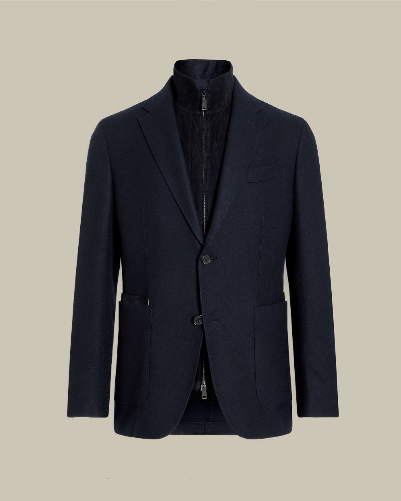 Navy Blue Trofeo Cashmere Jacket