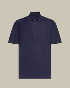 Leggerissimo Navy Cotton & Silk Polo