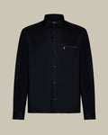 Black Techmerino Lightly Padded Overshirt