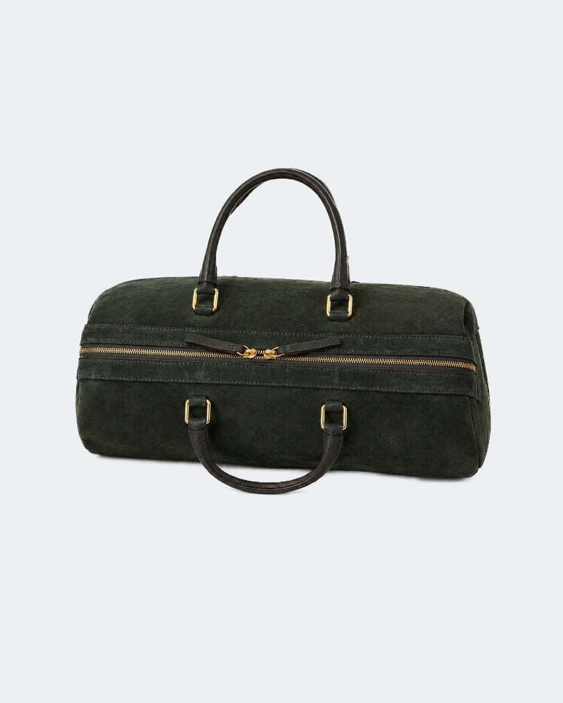 Suede Gladstone bag