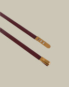 Minimalist Soft Leather Belt Bordeaux