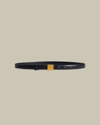 Black Nappa Plonge' Belt