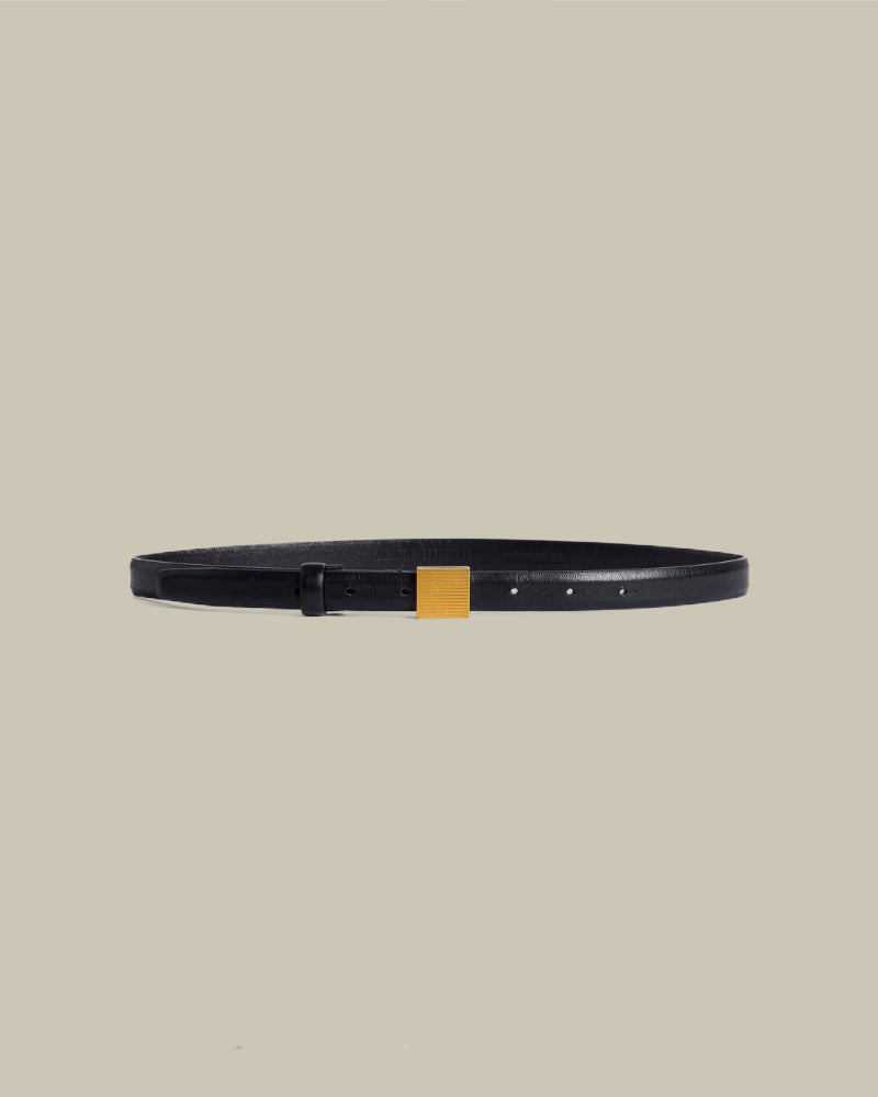 Black Nappa Plonge' Belt