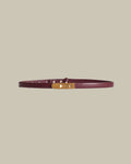 Minimalist Soft Leather Belt Bordeaux