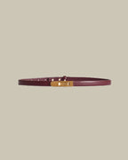 Minimalist Soft Leather Belt Bordeaux