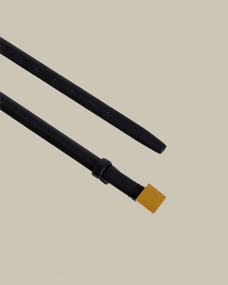 Black Nappa Plonge' Belt