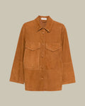 Suede Jacket with Piercing Detail