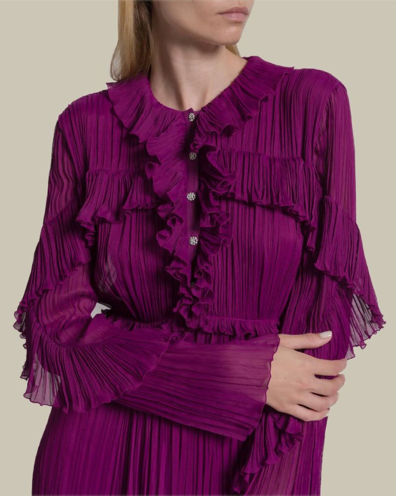 Silk Creponne Evening Dress