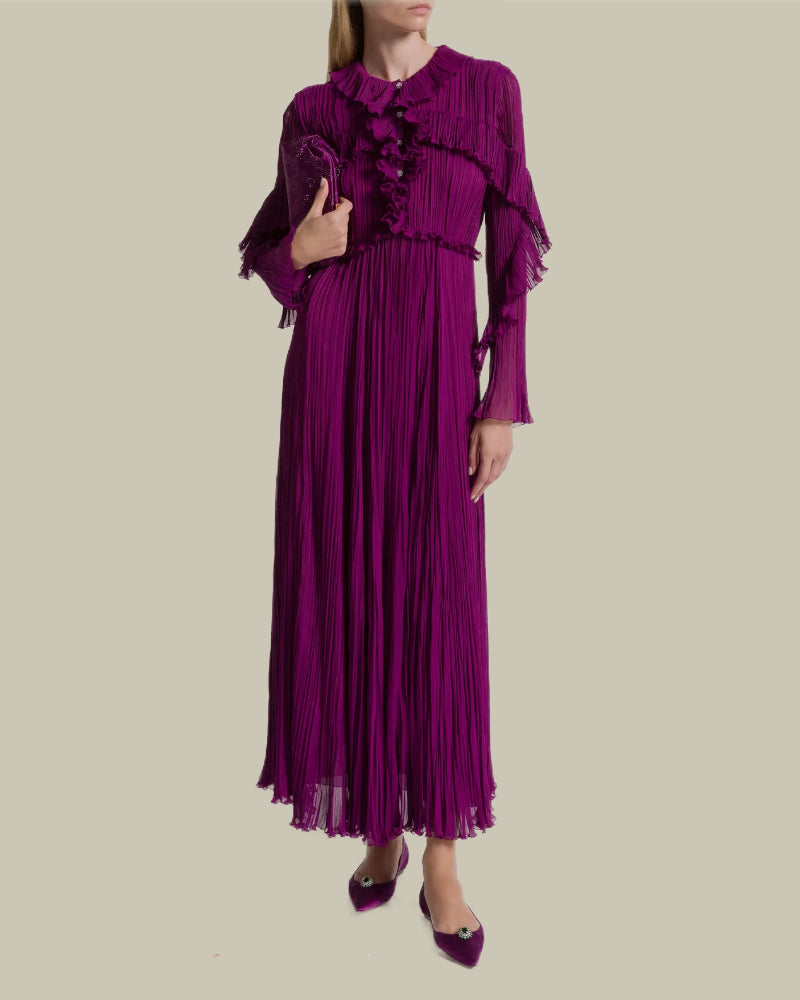 Silk Creponne Evening Dress