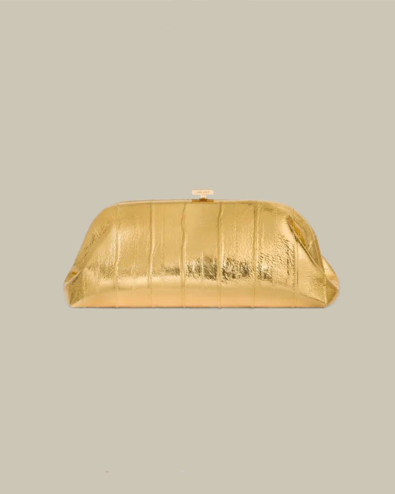 Mini Gold Eel Leather Pouch