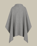 Asymmetrical Two-Tone Double Cloth Cape