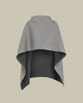 Asymmetrical Two-Tone Double Cloth Cape