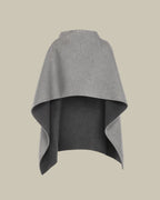Asymmetrical Two-Tone Double Cloth Cape