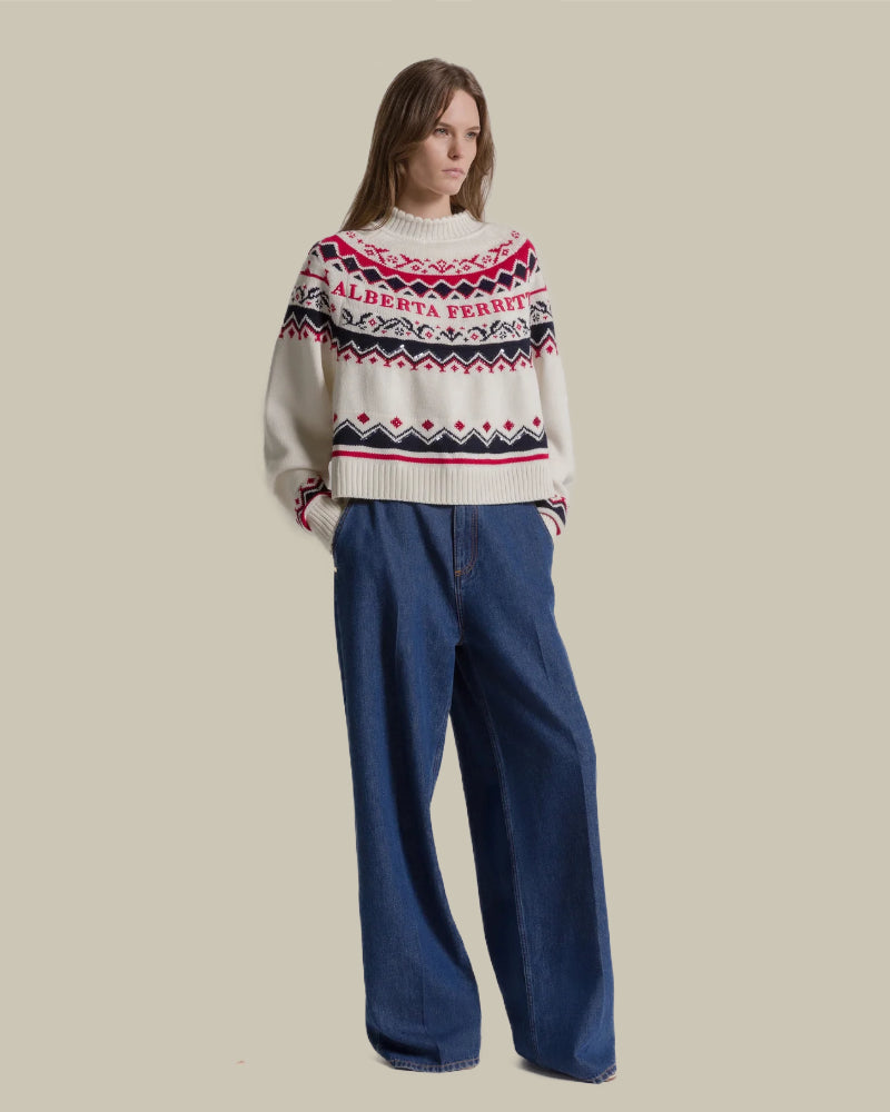 Wide Leg Washed Blue Jeans