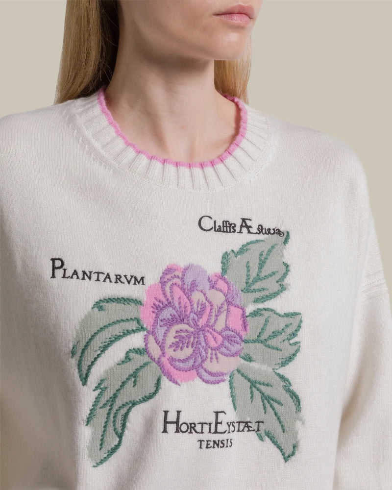 Herbarium Embroidered Cashmere Jumper