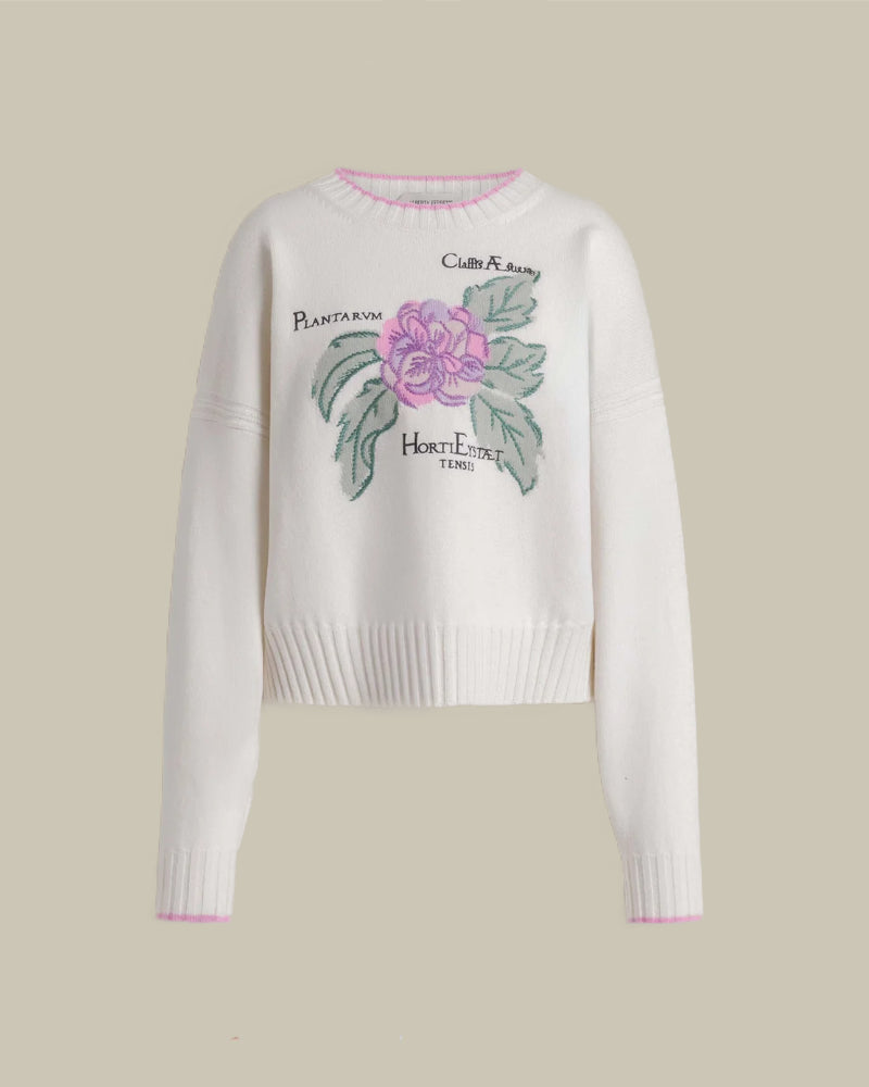 Herbarium Embroidered Cashmere Jumper
