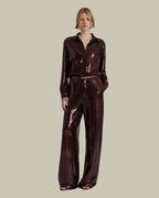 Sparkling Night Wide Leg Sequined Trousers