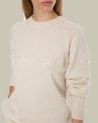 Ivory Logo Cashmere Sweater