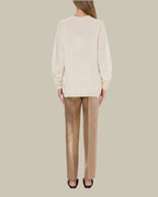 Ivory Logo Cashmere Sweater