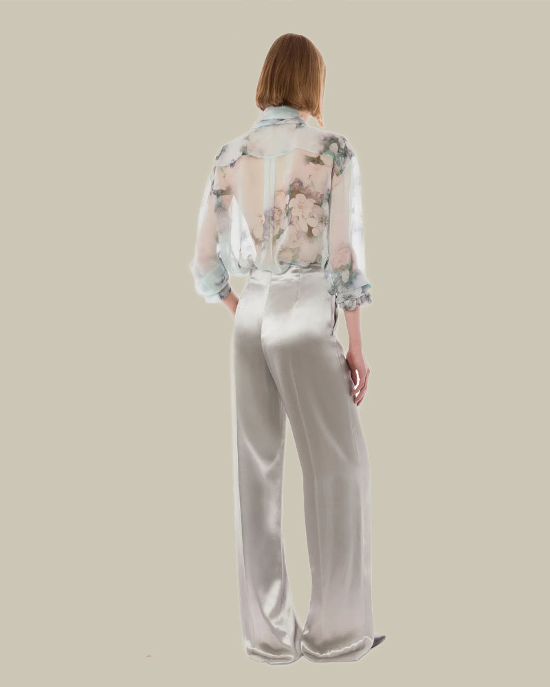 Ice Glossy Satin Trouser