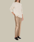 Ivory Logo Cashmere Sweater
