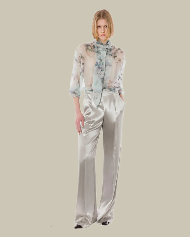 Ice Glossy Satin Trouser