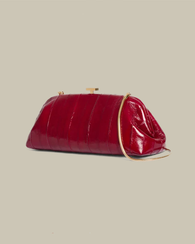 Mini Red Eel Leather Pouch