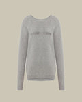 Grey Logo Cashmere Sweater
