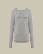 Grey Logo Cashmere Sweater