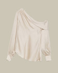 Alice One Shoulder Top Champagne