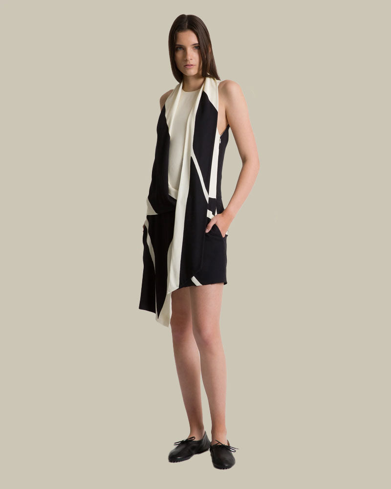 Panelled Asymmetric Dress
