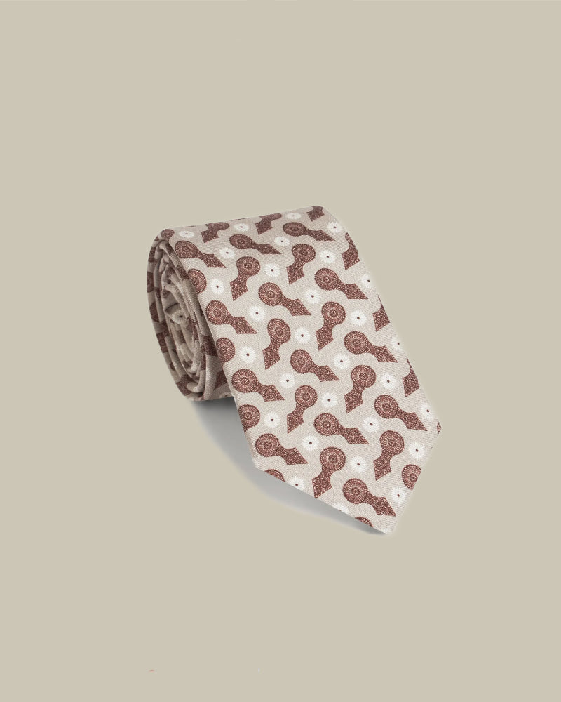 Barrel Blossom Tie Taupe