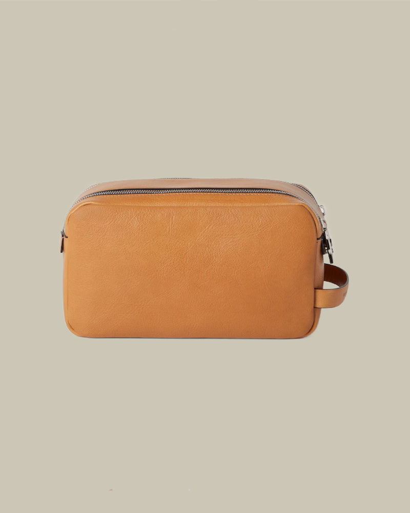 Tan Leather Travel Bag