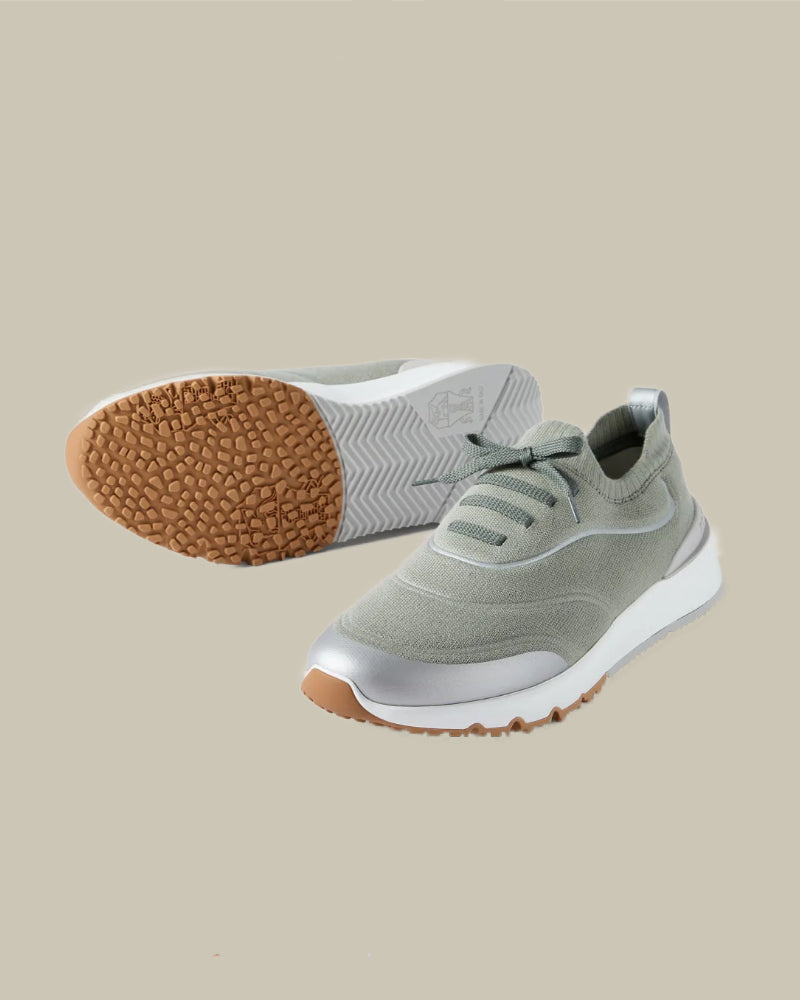 Sage Green Techno Cotton Knit Runner