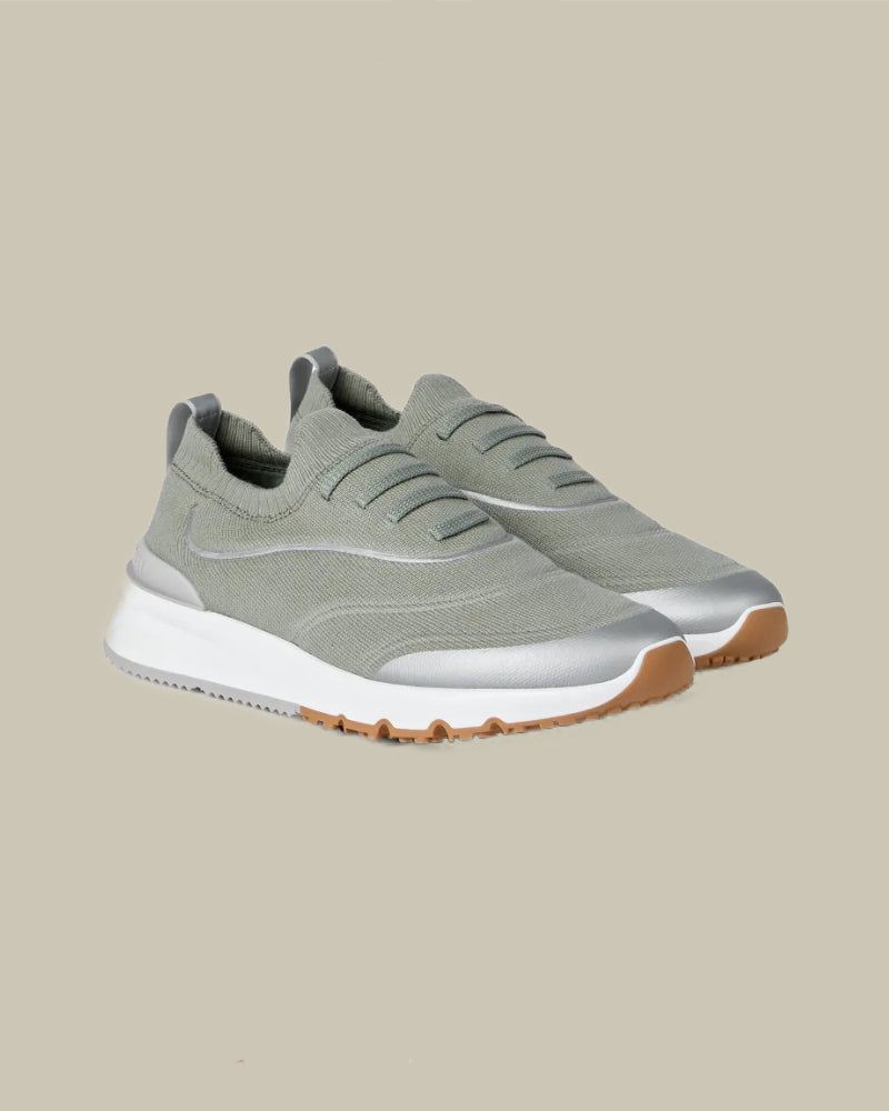 Sage Green Techno Cotton Knit Runner