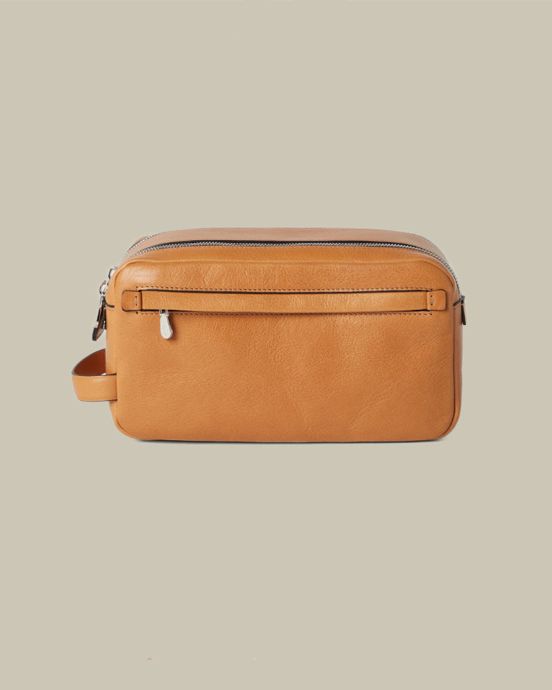 Tan Leather Travel Bag