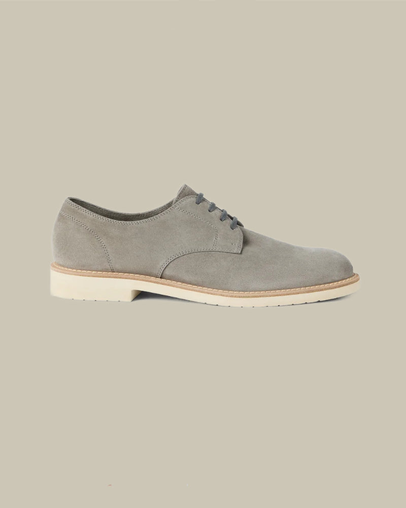 Grey Reversed Calfskin Lightweight Derbys