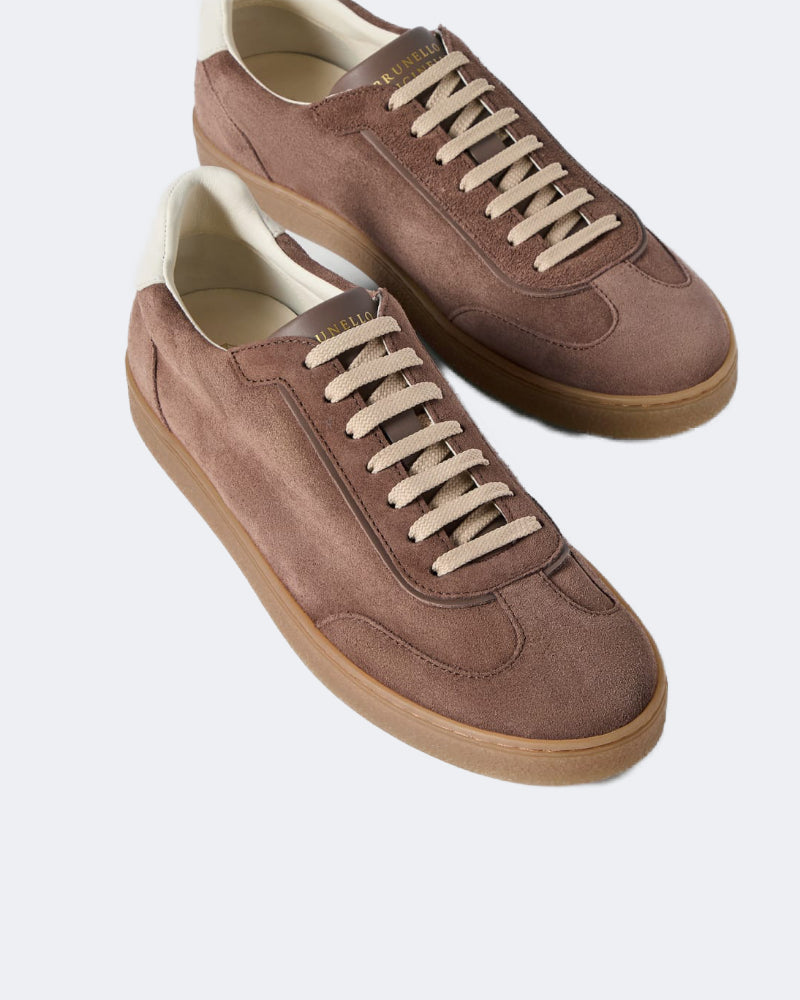 Brown Suede Gumsole Sneakers
