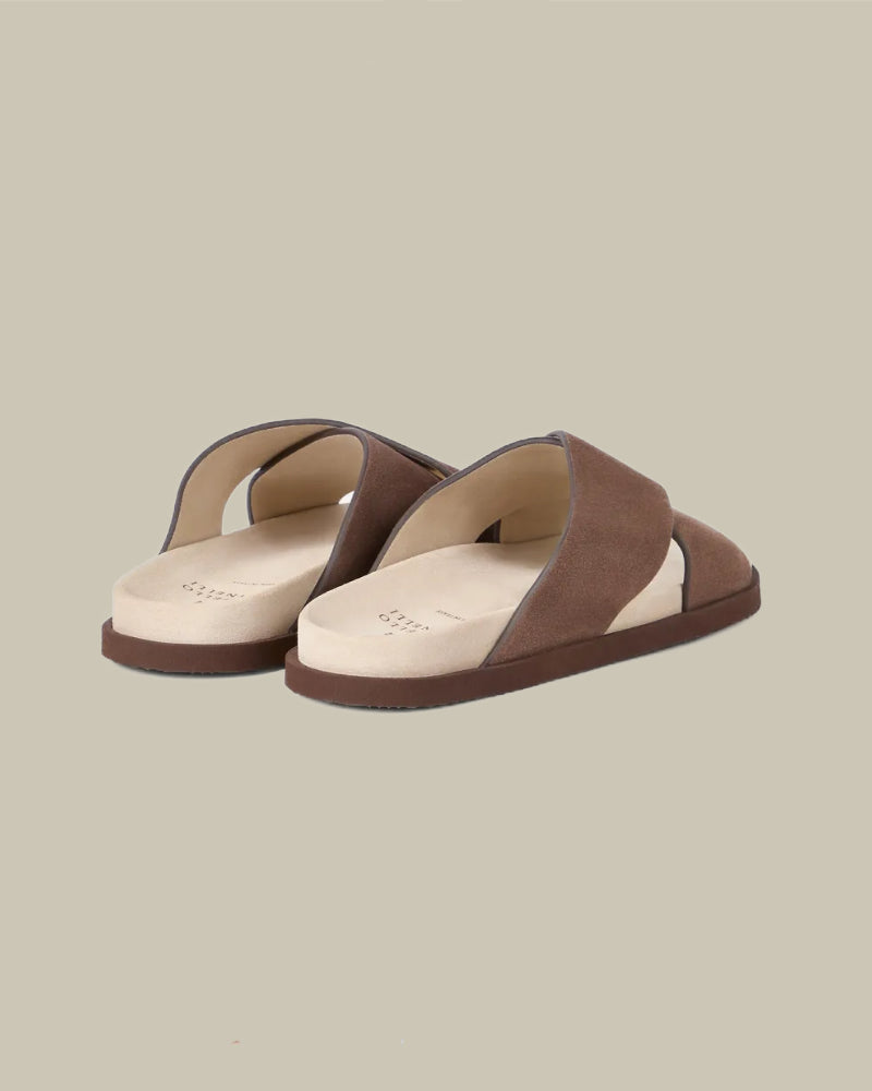 Suede Wrap Over Sandal