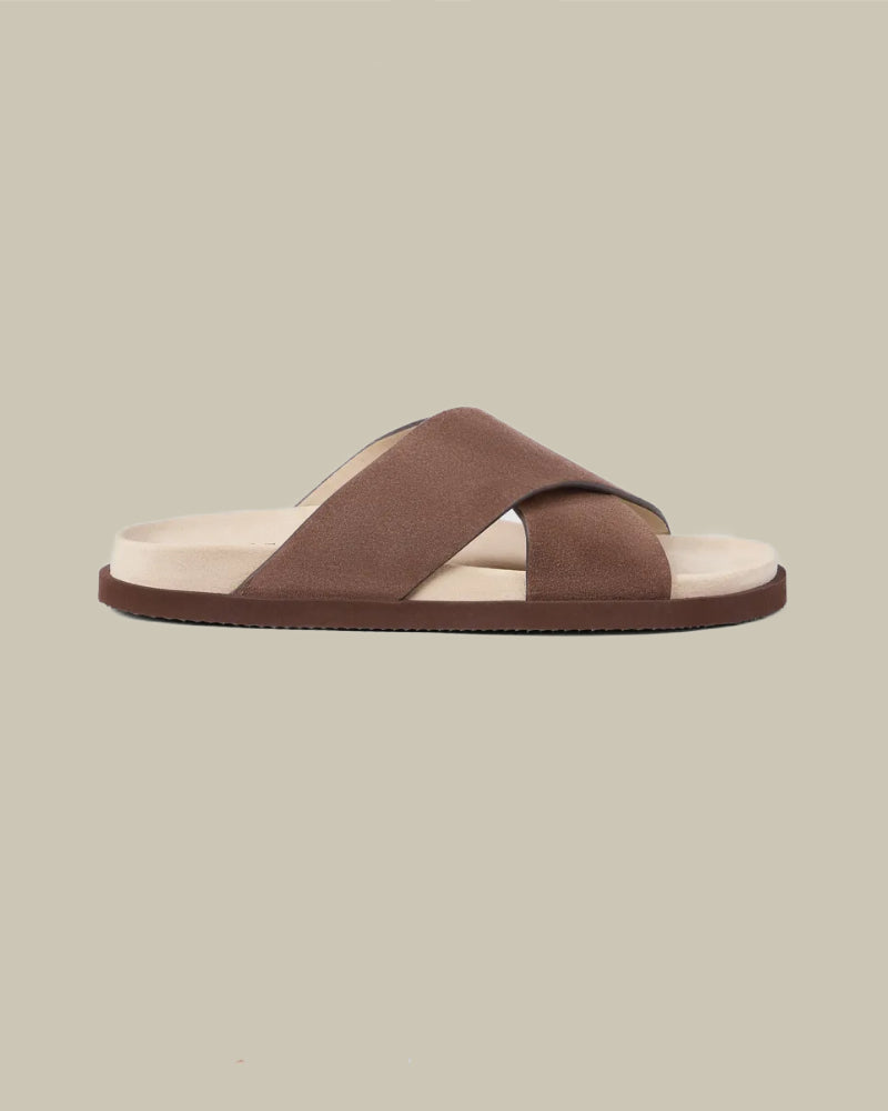 Suede Wrap Over Sandal