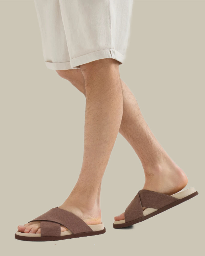 Suede Wrap Over Sandal