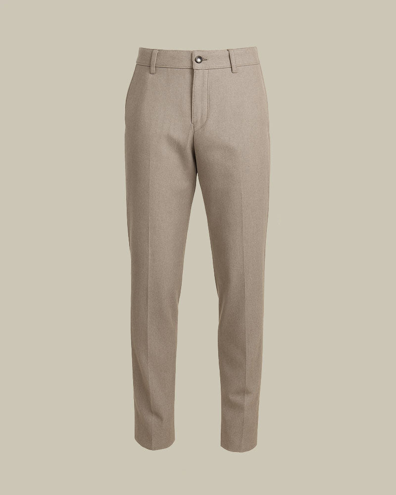 Beige Wool Flannel Trouser