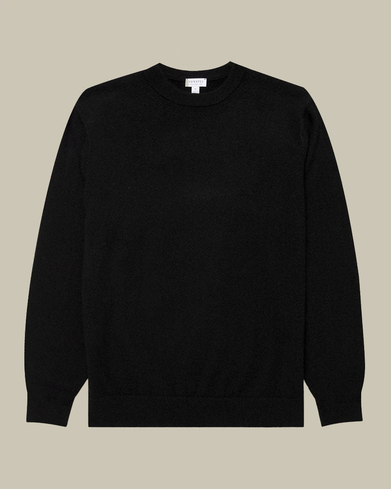 Black Cashmere Crew Neck