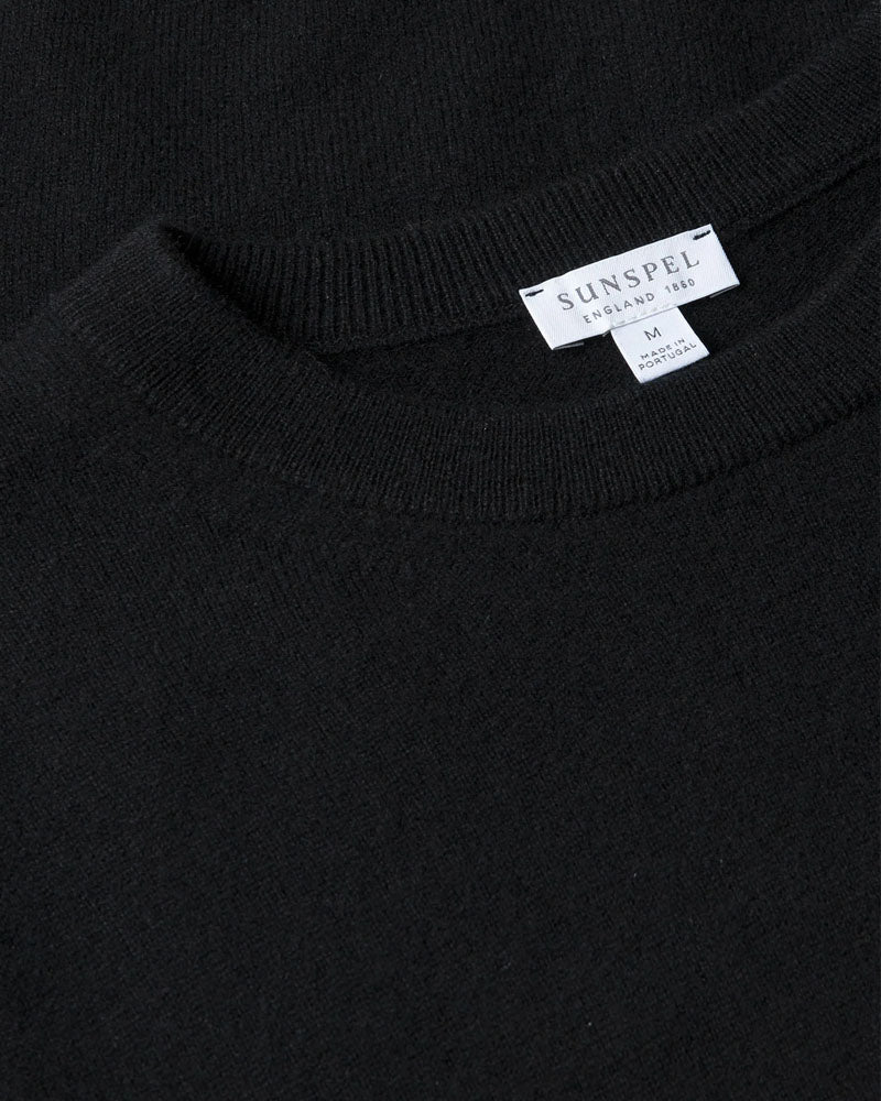 Black Cashmere Crew Neck