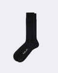 Knightsbridge Black Cashmere Ribbed Socks