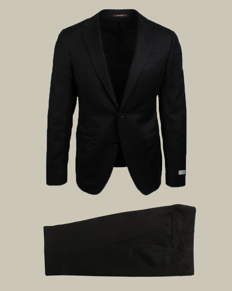 Black Flannel Drop 8 Suit