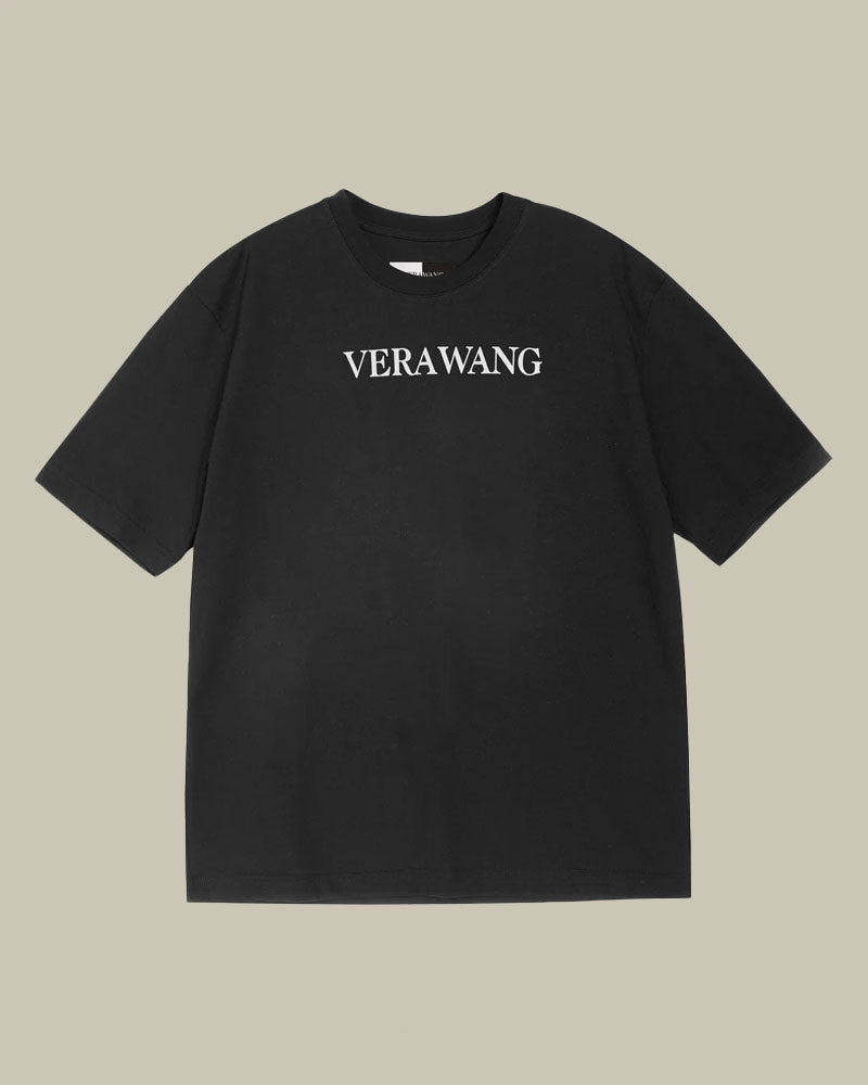 Black Vera Wang Logo Loose Tee